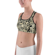 "Skeleton Dance Party" Fitness Bra