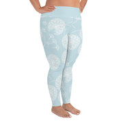 Powder Blue Puff Plus Size Leggings