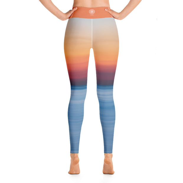 Activewear Athleisure Yoga Leggings similar to athleisure yoga leggings by Lululemon Athletica, Fabletics, Sweaty Betty, Under Armour, Nike and Adidas for yoga, fitness, Pilates, workouts in moisture-wicking fabric, high fashion prints and bright colors for hiking, camping, surfing, running, swimming, snorkeling, and other outdoor activities as well as lounging, meditation, stretching and relaxing, all for the city girl