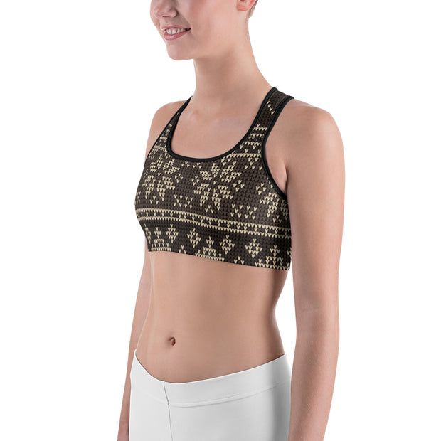 "Boyfriend Camping Sweater" Unpadded Fitness Bra