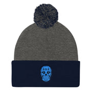 "Sugar Skull" Pom-Pom Knit Hat