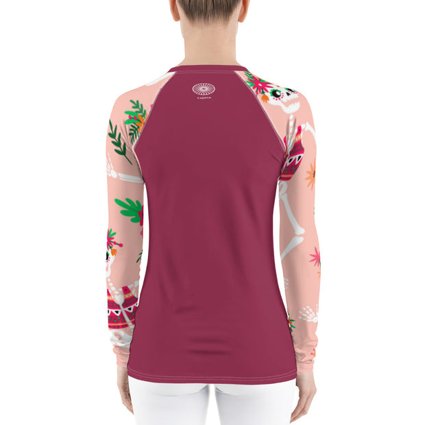 "Sensational Señorita" Land & Sea  Fitness Top in Maroon
