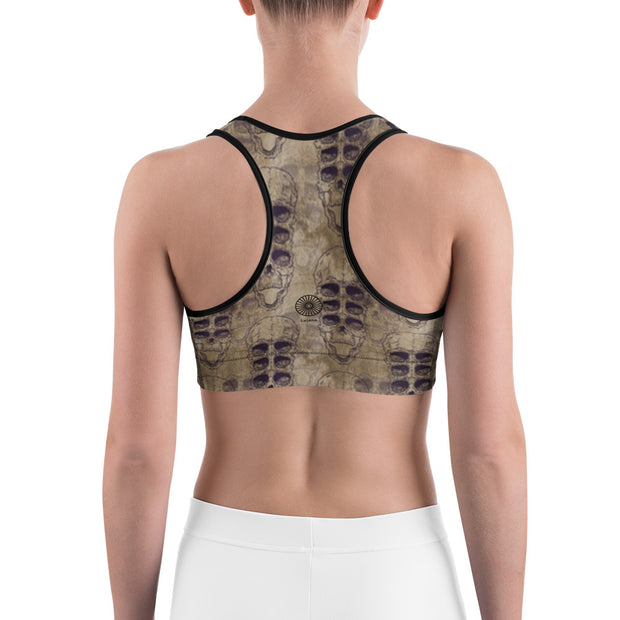 "Vintage SkullS" Fitness Bra