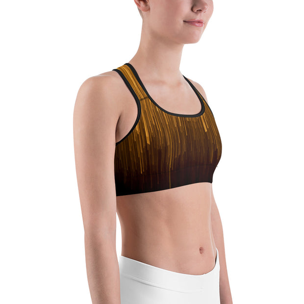 Gold Rain Sports Bra