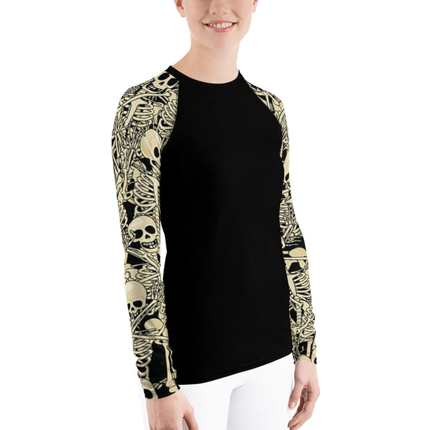 "Skeleton Dance" Land or Sea Fitness Top