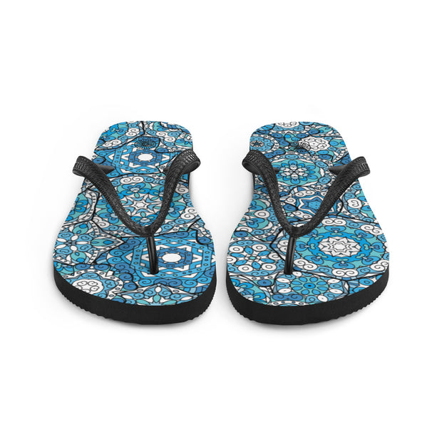 Pool Mosaic Flip-Flops