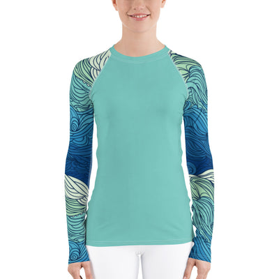 "Tranquil Tides" Land & Sea Fitness Top