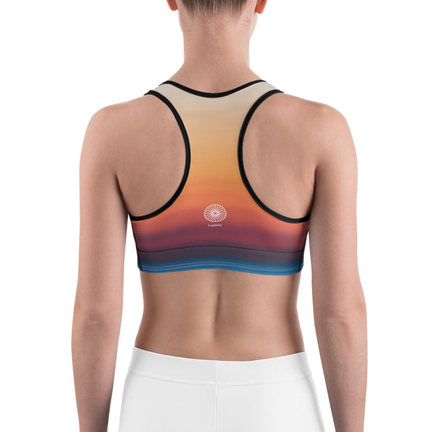 "Dawn on the Lake" Unpadded Fitness Bra