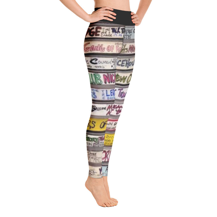 My Punk Wave Mix Tape Collection Yoga Leggings