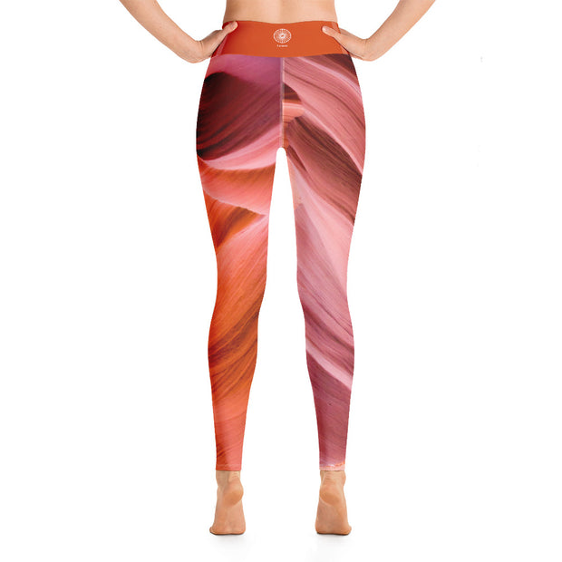 Activewear Athleisure Yoga Leggings similar to athleisure yoga leggings by Lululemon Athletica, Fabletics, Sweaty Betty, Under Armour, Nike and Adidas for yoga, fitness, Pilates, workouts in moisture-wicking fabric, high fashion prints and bright colors for hiking, camping, surfing, running, swimming, snorkeling, and other outdoor activities as well as lounging, meditation, stretching and relaxing, all for the city girl