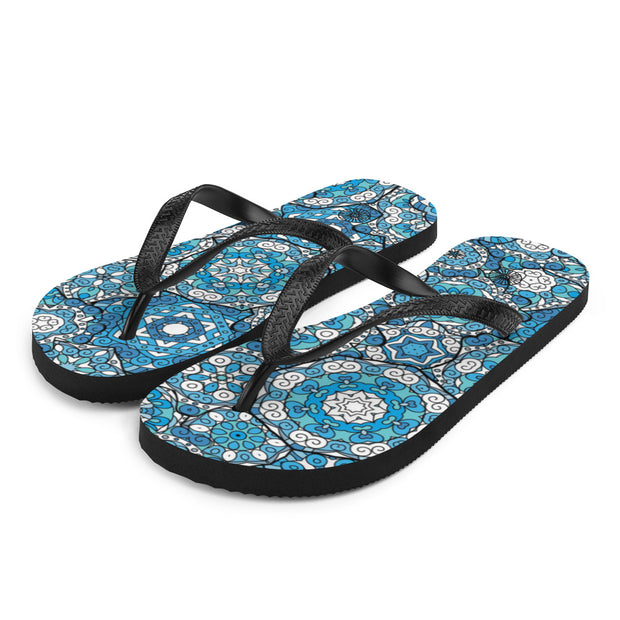 Pool Mosaic Flip-Flops