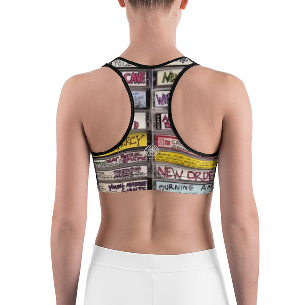My Punk Wave Mix Tape Collection Sports Bra