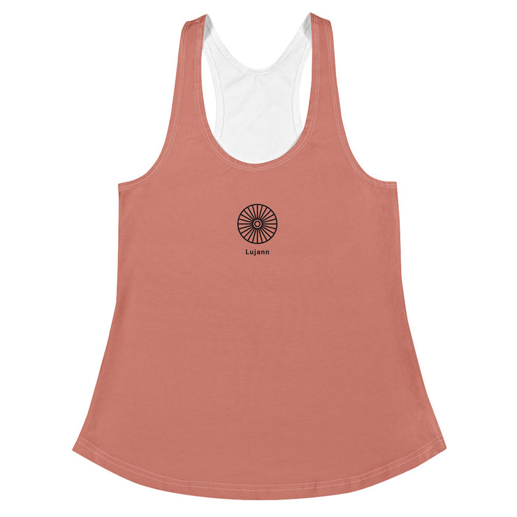 LSB Racerback Fitness Tank Top in Crabapple