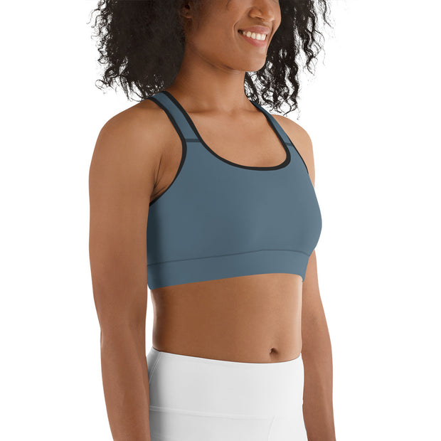 LSB Unpadded Fitness Bra in Blue Stone