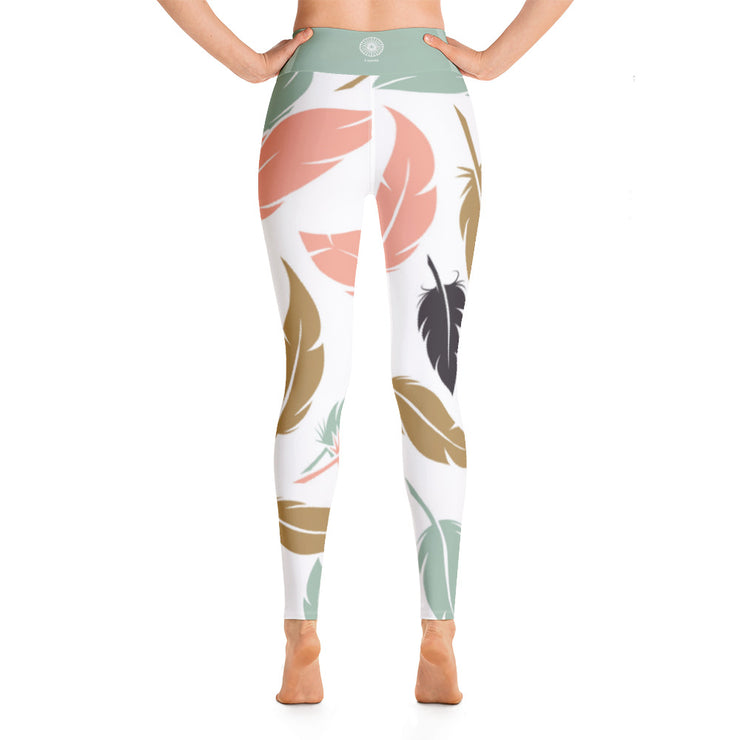 Flirty Feathers Yoga Leggings