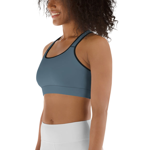 LSB Unpadded Fitness Bra in Blue Stone