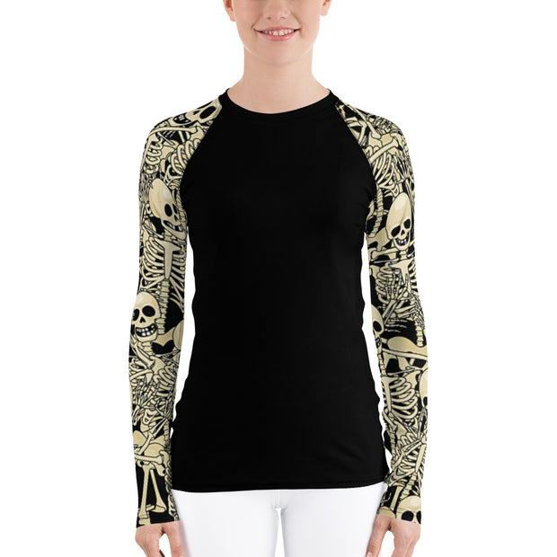 "Skeleton Dance" Land or Sea Fitness Top