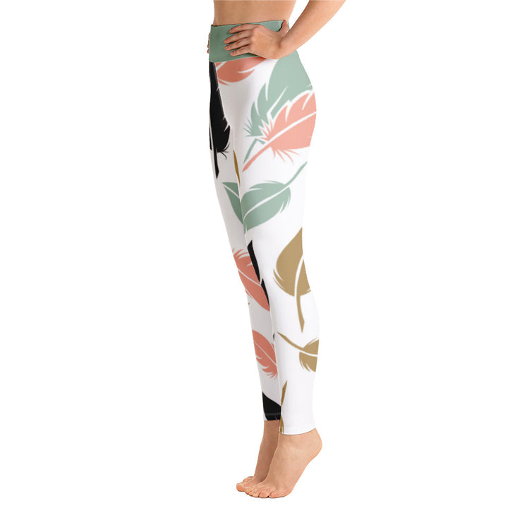 Flirty Feathers Yoga Leggings