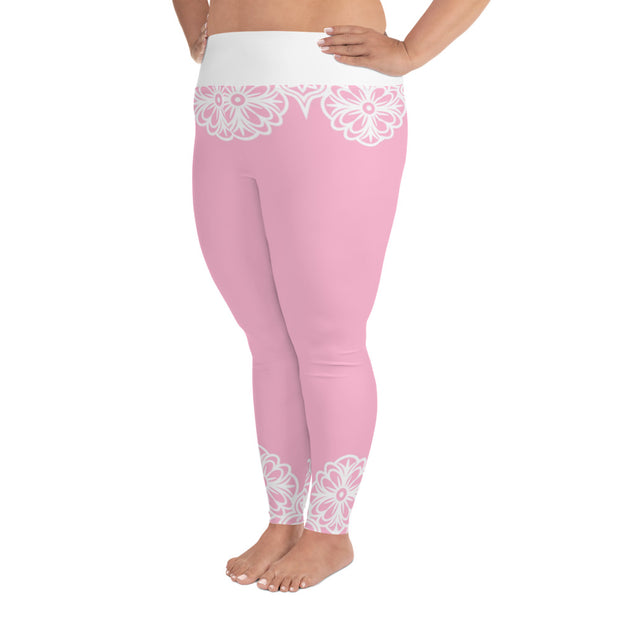 Pretty In Pink Plus Size Leggings