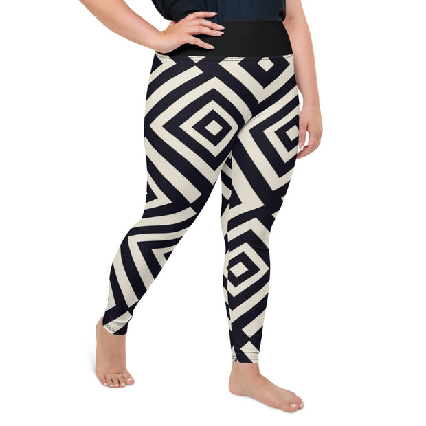 Athleisure Plus Size Leggings with great prints and colorful patterns like Athleisure leggings by Lululemon Athletica, Fabletics, Sweaty Betty, Under Armour, Nike and Adidas 