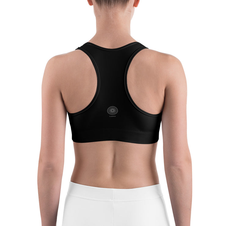 LSB Unpadded Fitness Bra in Jet Black