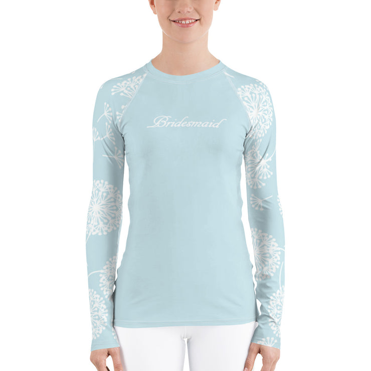Powder Blue Puff Bridesmaid Fitness Top