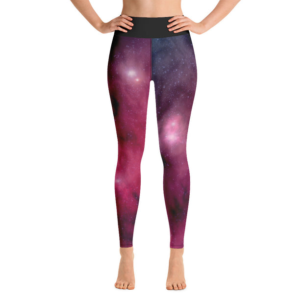 Pink Stars Yoga Leggings