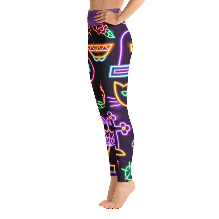 Activewear Athleisure Yoga Leggings similar to athleisure yoga leggings by Lululemon Athletica, Fabletics, Sweaty Betty, Under Armour, Nike, Nordstrom and Adidas for yoga, fitness, Pilates, workouts in moisture-wicking fabric, high fashion prints and bright colors for hiking, camping, surfing, running, swimming, snorkeling, and other outdoor activities as well as lounging, meditation, stretching and relaxing, all for the city girl