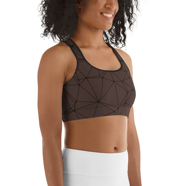 LSB GeoLine Unpadded Fitness Bra in Chicory Coffee