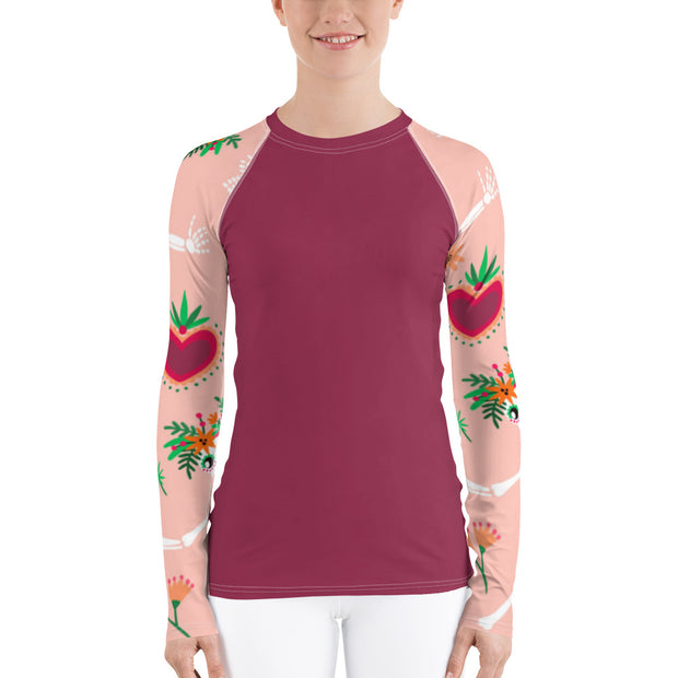 "Sensational Señorita" Land & Sea  Fitness Top in Maroon