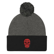 "Sugar Skull" Pom-Pom Knit Hat