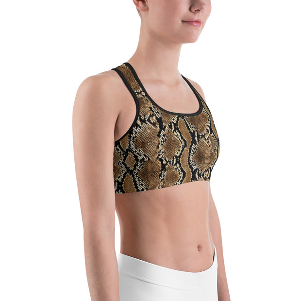 "Snake Charmer" Unpadded Fitness Bra