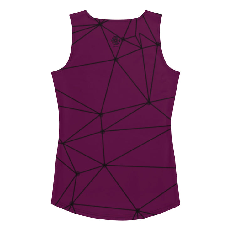 LSB GeoLine Fitness Tank Top in Tyrian Purple
