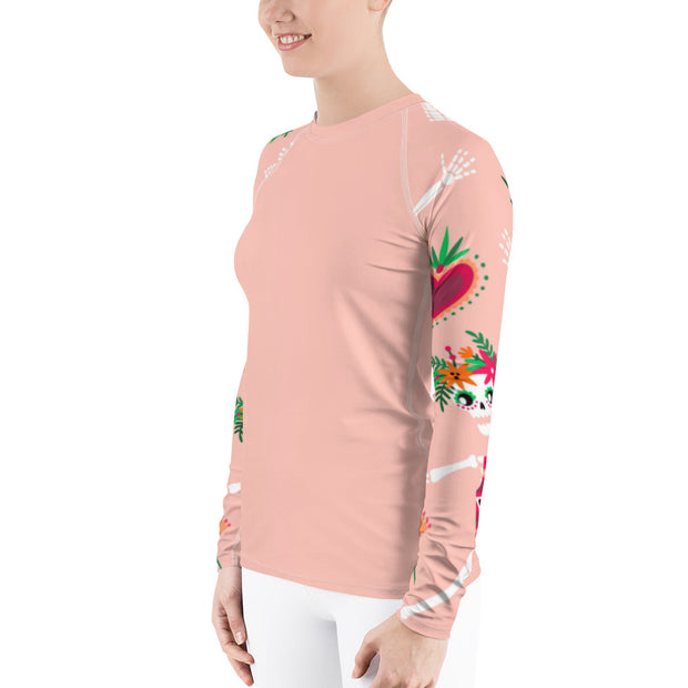 "Sensational Señorita" Land & Sea Fitness Top in Blush Pink